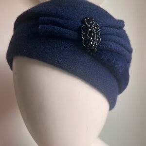 Chic Wool Hat with Beaded Detail